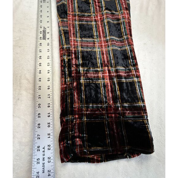 J.Crew Womens Pull-on Peyton Wide-Leg Pants 10P Stewart Tartan Velvet AE834 New - Picture 8 of 10